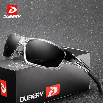 DUBERY Sunglasses Men's Polarized Driving Sport Sun Glasses For Men Women Square Color Mirror Luxury Brand Designer 2017 620