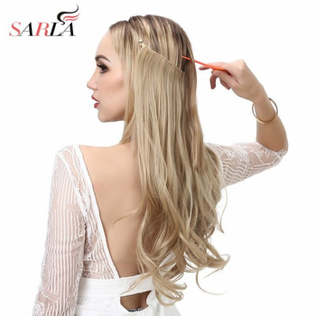 14" 16" 18" 120g Wave Halo Hair Extensions Invisible Ombre Bayalage Synthetic Natural Flip Hidden Secret Wire Crown Grey Pink 