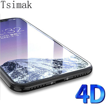 Tsimak 4D Tempered Glass For iPhone X Screen Protector 2nd Gen 3D Full Curved Edge Safety For iPhone X 10 Glass Phone Film Case