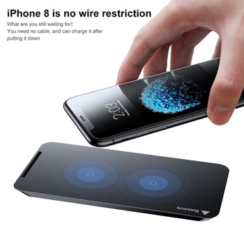 Baseus QI fast Wireless charger for iphone X samaung s8 note 8 S7 S6  Edge  All Qi-Enabled Phone Wireless Devices Charging