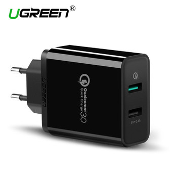 Ugreen USB Charger Universal Quick Charge 3.0 30W Fast Mobile Phone Charger(Quick Charge 2.0 Compatible) for Samsung Huawei LG