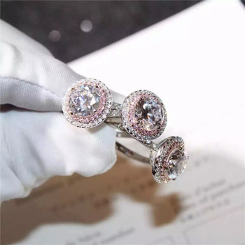  DODO Beautiful Pink Small AAA Zircon Round Rings For Women Luxurious 7mm Main Stone Wedding Engagement Jewelry Anillos JZ069
