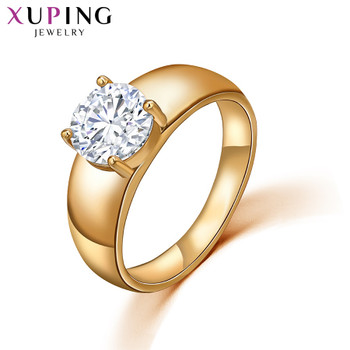 Xuping Christmas Luxury Ring Popular Design Charm Style Girl Women Gold Color Plated Jewelry Valentine's Day Gift 10534