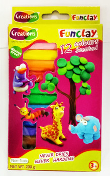  Funclay clay toy art clay set for kids by Creations 200 gms