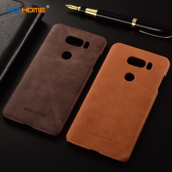  for LG V30 / V30 Plus case KEZiHOME Frosted Genuine Leather Hard Back Cover capa For LG V30 V30+ 6.0'' Phone cases