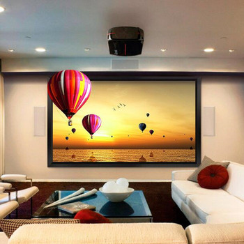 79-inch Diag. 16:10 4K Ultra HD Ready HDTV Fixed Frame Home Theater projection projector Screen with cinema white