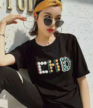 Women 3D rivet T shirt Summer Clothes