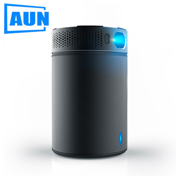 AUN Portable Projector Q8 Set in Android 5.1 WIFI. 10900mAH Battery Power Bank for LED Projector, Use as Bluetooth Speaker