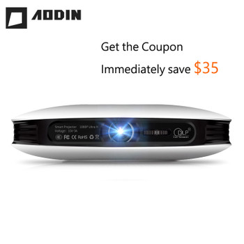 AODIN M18 mini LED Projector 4K 3D DLP projector Pocket Android HDMI Input 2G DDR3 Full HD 1080P portable projector home theater