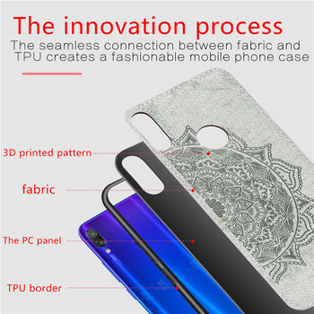 Slim Fabric Canvas Silicon Phone Case for Xiaomi Redmi Note 7 Pro Car Magnetic Sheet Texture Soft Protective Back Cover Note7 64