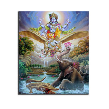 Ancient Indian holy temple worship gods Hindu deities painting Home decor simulation oil painting on the canvas print 2019042009