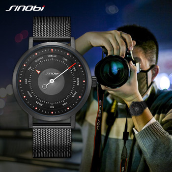 Watches Men SINOBI Brand Rotate Creative Men Sport Watches Men's Quartz Clock Man Casual Military Waterproof Wrist Watch Relogio