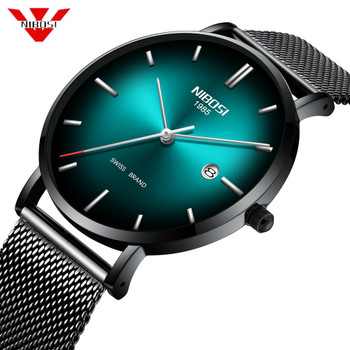  NIBOSI Watch Men Simple Fashion Swiss Brand Quartz Watch Luxury Creative Waterproof Date Casual Men Watches Relogio Masculino