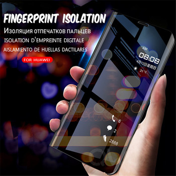 Smart Mirror Phone Case For Samsung Galaxy A50 S10 S9 S8 Plus S10E a8 A7 2018 Note 9 8 A40 A70 A50 A90 A30 Clear View Flip Cover
