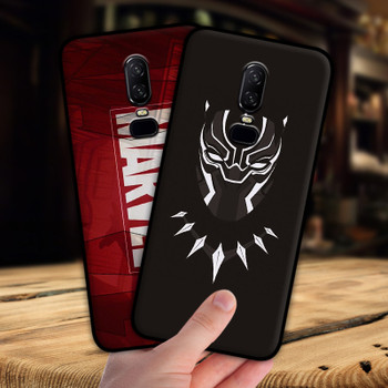 mosirui for One plus 6 case Marvel hero Deadpool Spiderman Black Panther Hulk Silicone soft shell black Matte Phone Case