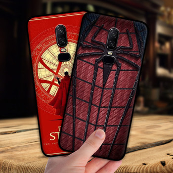 mosirui for One plus 6 case Marvel hero Deadpool Spiderman Black Panther Hulk Silicone soft shell black Matte Phone Case