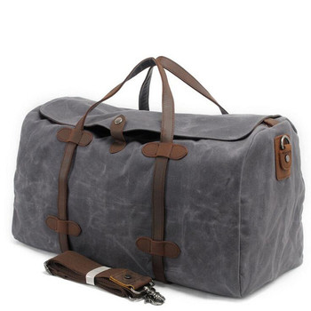 Vintage Military Canvas Leather Big Duffle Bag Men Travel Bags Carry on Travel Luggage bags Large Road Weekend Tote Handbag
