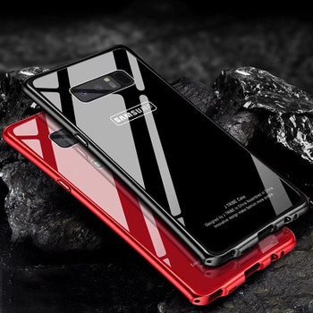 Luxury Shockproof Metal Frame + Tempered Glass Cover For iPhone XS Max XR X 8 7 6 6S Plus Samsung Galaxy Note 8 S9 S10 Plus Case