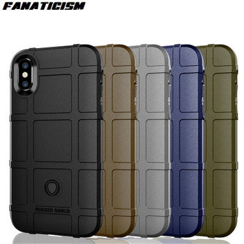  Fanaticism Luxury Rugged Shield Armor Cover For iphone XR X XS Max 6 7 8 Samsung S9 S10 Plus S10e Shockproof Soft Silicone Case