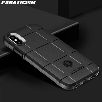  Fanaticism Luxury Rugged Shield Armor Cover For iphone XR X XS Max 6 7 8 Samsung S9 S10 Plus S10e Shockproof Soft Silicone Case