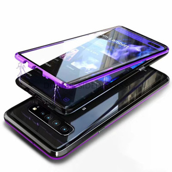 For Samsung S10 5G Magnetic Case Second-Generation Double-Sided Glass Mobile Phone Case Suitable For S10 Metal Frame Case