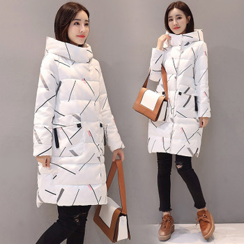Elegant Long Sleeve Warm Zipper Parkas Women Jacket Office Lady 2019 New Fashion Winter Hooded Long Jacket Coat