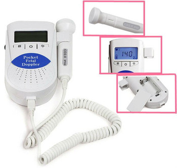  CE FDA Fetal Doppler for Baby Heart Rate Monitor LCD display S-B 2M Blood Flow Vascular Probe pregnant woman 