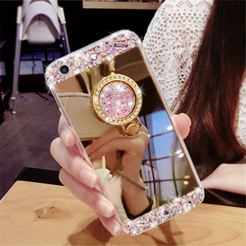 Rhinestone Mirror Kickstand Case for Vivo X6 X9 X9S X7 X20 V7 Plus Y51 Y55 Y66 Y67 Y31 Y35 Y37 Y69 Y79 Xplay 5 6 X5 Pro V3 Max