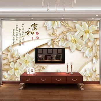 3D Custom Wallpaper Wood carving flower Wall Mural Luxury photo wallpaper Art Room decor Boys Kids Girls Bedroom Sitting room