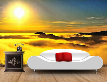 Custom landscape wallpaper,the mountain sunrise clouds murals for the living room bedroom TV background wall luxury 3d wallpaper 