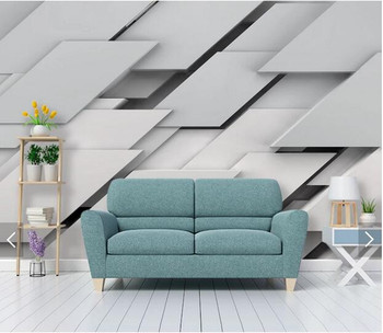 Custom papel de parede 3d, solid geometry quadrilateral mural for living room bedroom sofa background wall decoration wallpaper