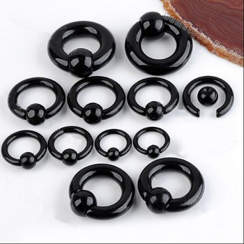 Jovivi 2pcs 8g-00g Acrylic Captive Nose Septum Ring Hoop Tragus Nipple Eyebrow Studs Ear Piercing Body Piercing Jewelry