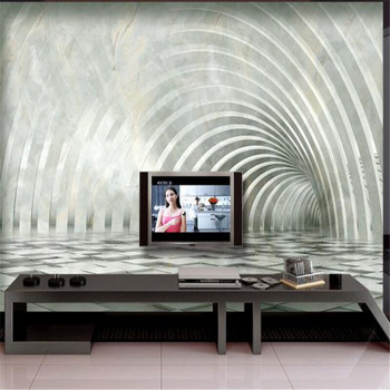 3D Steroscopic Wallpapers European Solid Photo Mural Luxurious Geometric Marble Walls Papers for Living Room Backdrop Home Decor