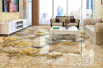 European Classical 3D Floor Painting Marble Pattern Wall papers Home Decor Livingroom Hotel Mall Bedroom Vinyl Flooring