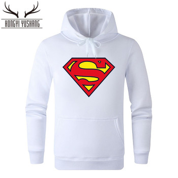 New Super hero Superman Hoodies Men Hooded Casual Winter Warm Sweatshirts Men's Casual Tracksuit Costume Pullover W90