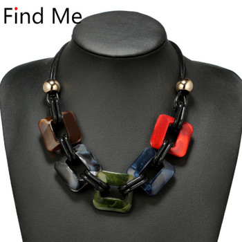 Find Me 2019 fashion power Leather cord statement necklace & pendants vintage weaving collar choker necklace for women Jewelry