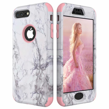 3 in 1 Marble Pattern Bumper 360 Case for iPhone X XS XR XS Max 7 6 6S 8 Plus Hard Back Cover PC Silicone for Galaxy Note 8 9