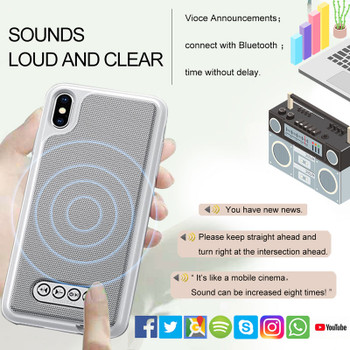 3 in 1 Bluetooth Speaker Phone Case V4.2 Power Bank Phone Case TPU Hard Shell Cover For iPhone 6/6S 7 8 Plus X/XS Max XR