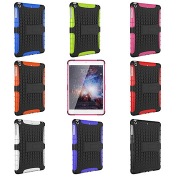 Tire Pattern Robot Silicon Heavy Duty Rugged Armor Hybrid Kick-Stand TPU + PC Shockproof Cover Case For Apple iPad Mini 1 2 3