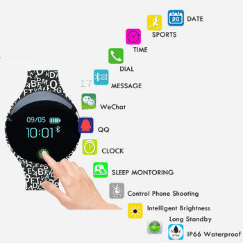 Color Touch Screen Smartwatch Motion detection Smart Watch Sport Fitness Men Women Wearable Devices For IOS Android iPhone