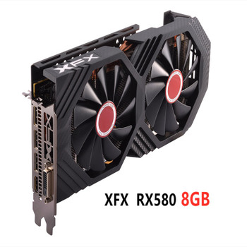 Used XFX RX 580 8GB 256bit GDDR5 desktop pc gaming graphics cards video card not mining