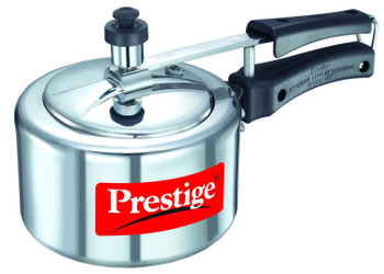 Prestige Nakshatra Aluminium Inner Lid Pressure Cooker, 1.5 Litres, Silver