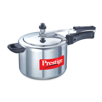  Prestige Nakshatra Aluminium Pressure Cooker, 5 litres, Silver