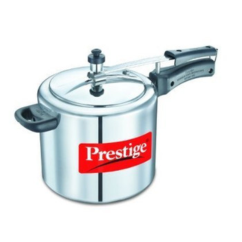 Prestige Nakshatra Plus Aluminium Pressure cooker - 5 Litres - Silver