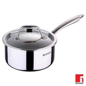 Bergner Argent SS Triply Saucepan with Lid,16 cm,1.6 litres. 