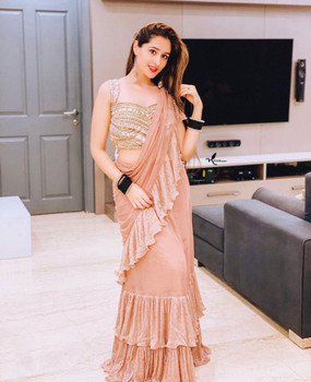 New 2021 Heavy Georgette Saree -Rose Gold 