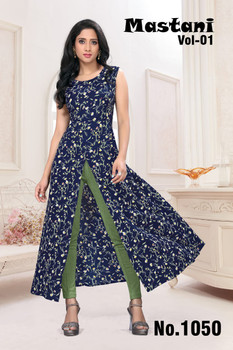Presenting Mastani Classy Glamorous Women Poly Crepe Fabric Blue Top (Size-L)