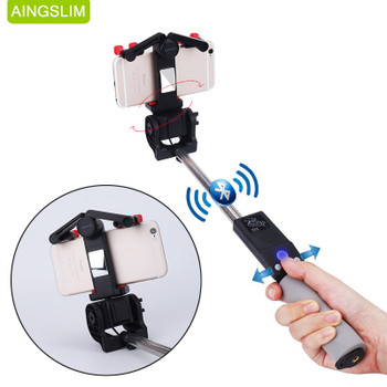 AINGSLIM Electric 360 Degree Rotation Wireless Bluetooth Selfie Stick Extendable Handheld Monopod for Xiaomi iPhones Huawei