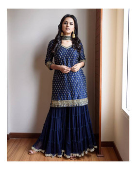 New 2021 Presenting Designer Featuring Embroidered Indo western in heavy Taffeta silk