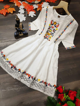 New 2021 Amazing western Top with beautiful White Colors-(Size-L)